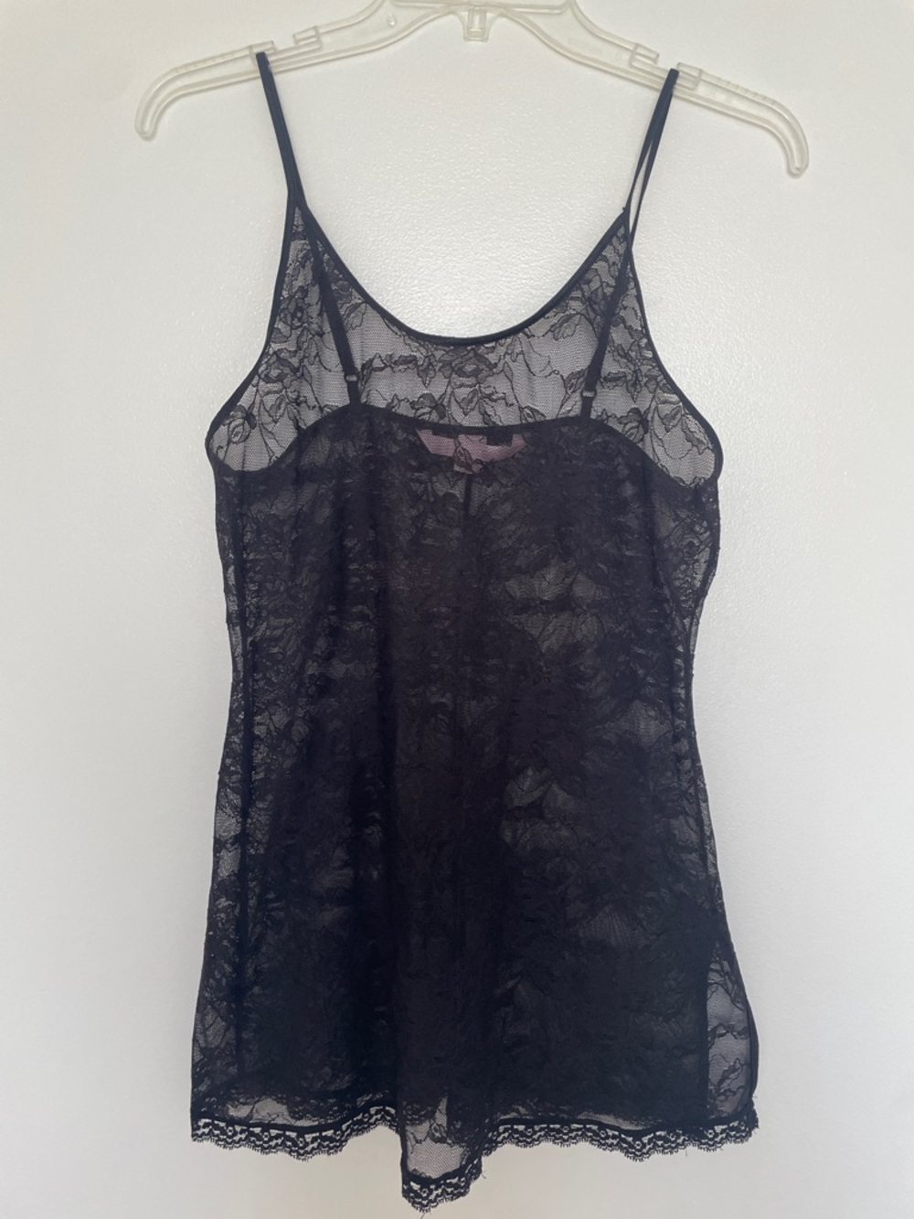 Victoria's Secret Black Lace Chemise Slip